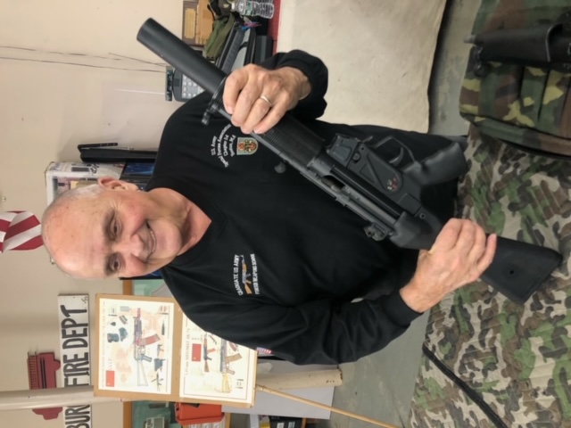 Vincent Pestilli instructing on the use of a foreign weapon during the Foreign Weapons Course of Chapter 54, Special Forces Association, 2022.
