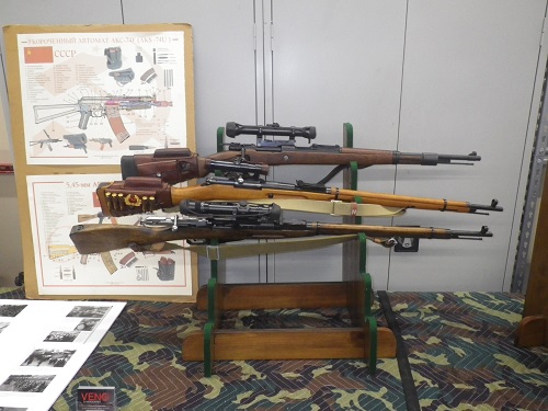 Weapons display during 2018 Foreign Weapons Course.